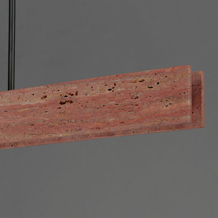 ET2 - E26268-RLGM - LED Linear Pendant - Lintel - Rosso Laterite / Gunmetal
