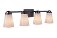 Craftmade - 20732FB4 - Four Light Vanity - Zane - Flat Black
