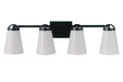 Craftmade - 20732FB4 - Four Light Vanity - Zane - Flat Black