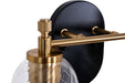 Craftmade - 60302-FBSB-C - Two Light Vanity - Council - Flat Black/Satin Brass