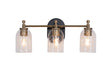 Craftmade - 60303-FBSB-C - Three Light Vanity - Council - Flat Black/Satin Brass