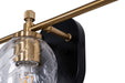 Craftmade - 60303-FBSB-C - Three Light Vanity - Council - Flat Black/Satin Brass
