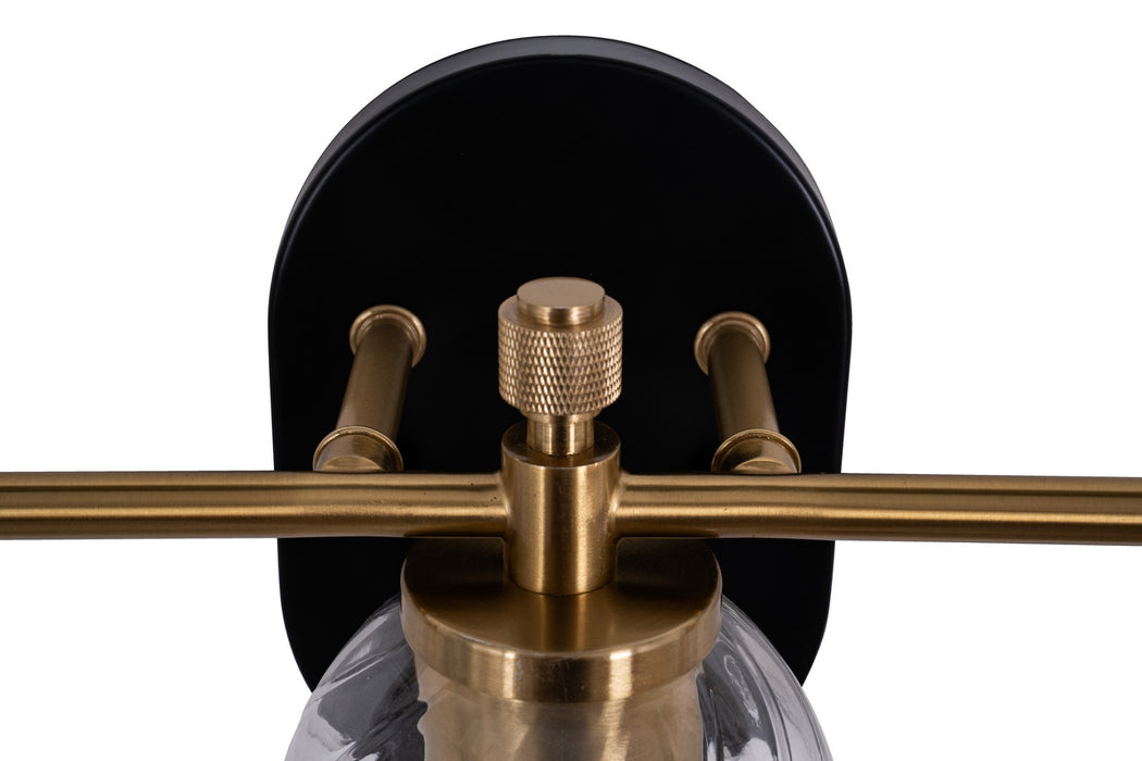 Craftmade - 60303-FBSB-C - Three Light Vanity - Council - Flat Black/Satin Brass