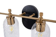 Craftmade - 60304-FBSB-C - Four Light Vanity - Council - Flat Black/Satin Brass