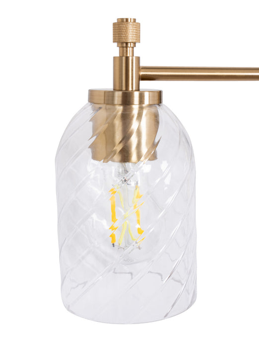 Craftmade - 60304-FBSB-C - Four Light Vanity - Council - Flat Black/Satin Brass