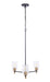 Craftmade - 60323-FBSB-C - Three Light Chandelier - Council - Flat Black/Satin Brass