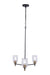 Craftmade - 60323-FBSB-C - Three Light Chandelier - Council - Flat Black/Satin Brass