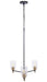 Craftmade - 60323-FBSB-C - Three Light Chandelier - Council - Flat Black/Satin Brass