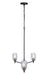Craftmade - 60323-FBSB-C - Three Light Chandelier - Council - Flat Black/Satin Brass