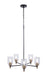 Craftmade - 60325-FBSB-C - Five Light Chandelier - Council - Flat Black/Satin Brass