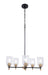 Craftmade - 60325-FBSB-C - Five Light Chandelier - Council - Flat Black/Satin Brass