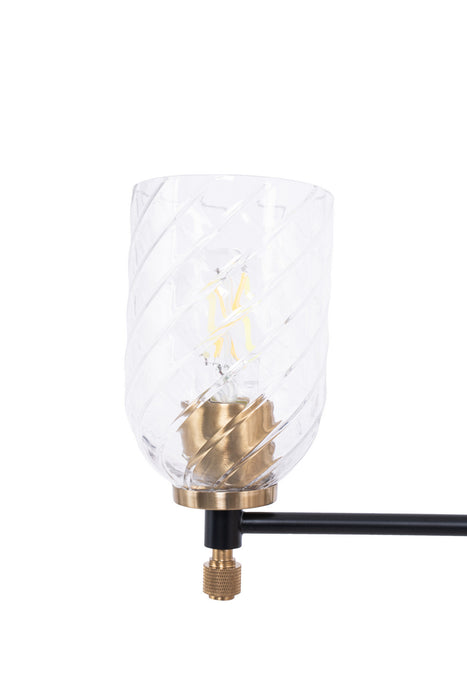 Craftmade - 60325-FBSB-C - Five Light Chandelier - Council - Flat Black/Satin Brass
