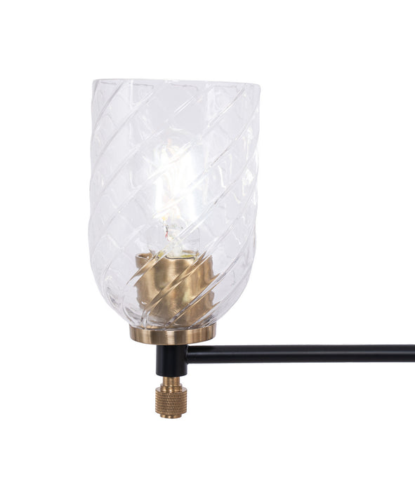 Craftmade - 60325-FBSB-C - Five Light Chandelier - Council - Flat Black/Satin Brass