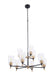 Craftmade - 60329-FBSB-C - Nine Light Chandelier - Council - Flat Black/Satin Brass
