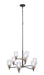 Craftmade - 60329-FBSB-C - Nine Light Chandelier - Council - Flat Black/Satin Brass
