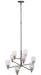 Craftmade - 60329-FBSB-C - Nine Light Chandelier - Council - Flat Black/Satin Brass