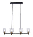 Craftmade - 60376-FBSB-C - Six Light Island Pendant - Council - Flat Black/Satin Brass