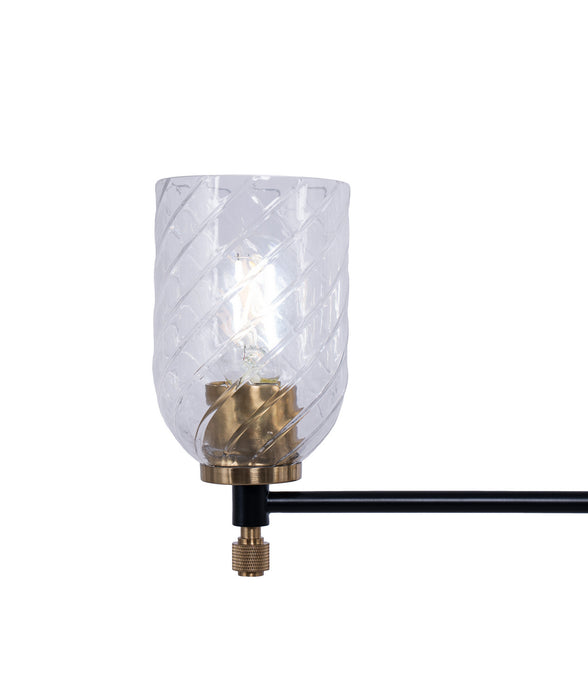 Craftmade - 60376-FBSB-C - Six Light Island Pendant - Council - Flat Black/Satin Brass