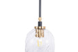 Craftmade - 60391-FBSB-C - One Light Pendant - Council - Flat Black/Satin Brass