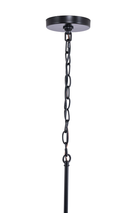 Craftmade - 60391-FBSB-C - One Light Pendant - Council - Flat Black/Satin Brass