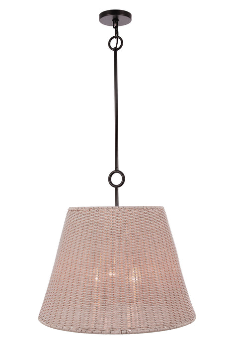 Craftmade - 61893W-FB - Three Light Pendant - Kirsten - Flat Black