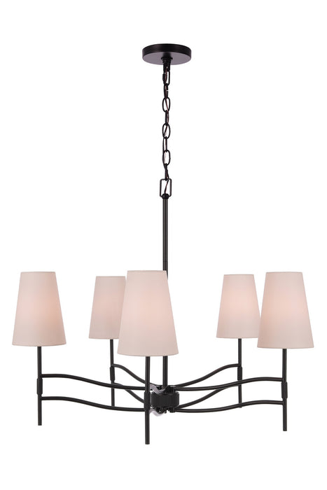 Craftmade - 61925-FB - Five Light Chandelier - Astor - Flat Black