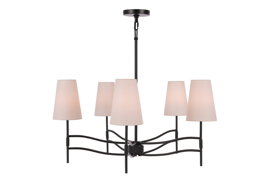Craftmade - 61925-FB - Five Light Chandelier - Astor - Flat Black