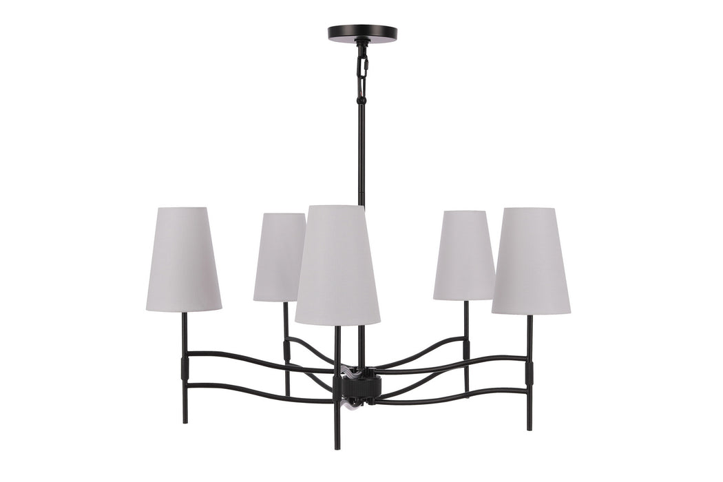 Craftmade - 61925-FB - Five Light Chandelier - Astor - Flat Black
