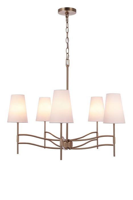 Craftmade - 61925-SB - Five Light Chandelier - Astor - Satin Brass
