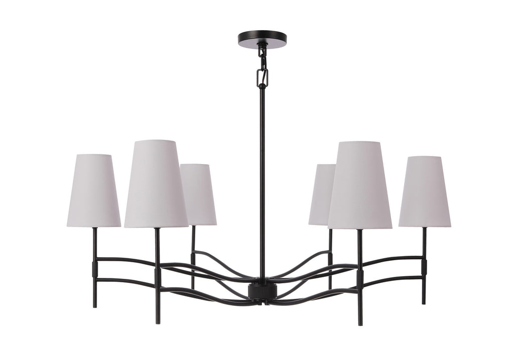 Craftmade - 61926-FB - Six Light Chandelier - Astor - Flat Black