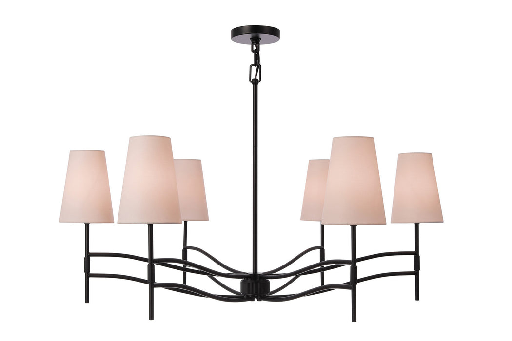 Craftmade - 61926-FB - Six Light Chandelier - Astor - Flat Black