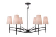 Craftmade - 61926-FB - Six Light Chandelier - Astor - Flat Black