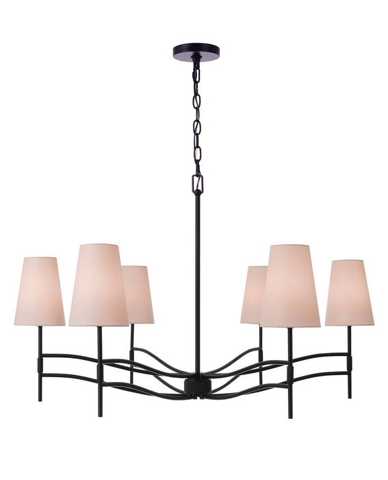 Craftmade - 61926-FB - Six Light Chandelier - Astor - Flat Black