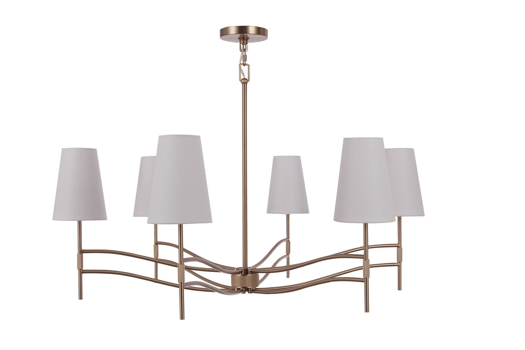 Craftmade - 61926-SB - Six Light Chandelier - Astor - Satin Brass
