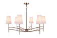 Craftmade - 61926-SB - Six Light Chandelier - Astor - Satin Brass