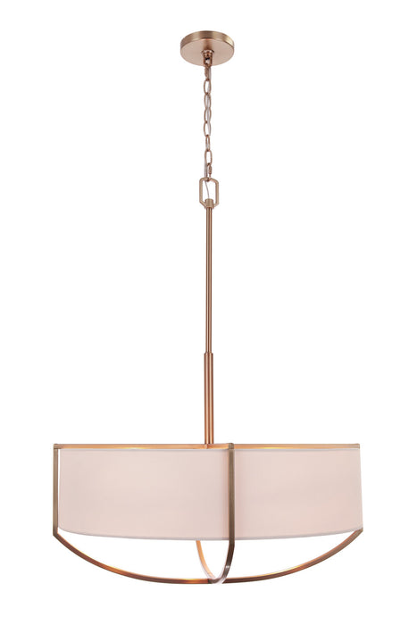 Craftmade - 62096-SB - Six Light Pendant - Banks - Satin Brass