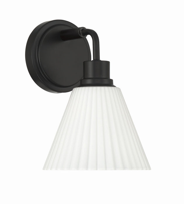Craftmade - 62301-FB - One Light Wall Sconce - Pleated II - Flat Black