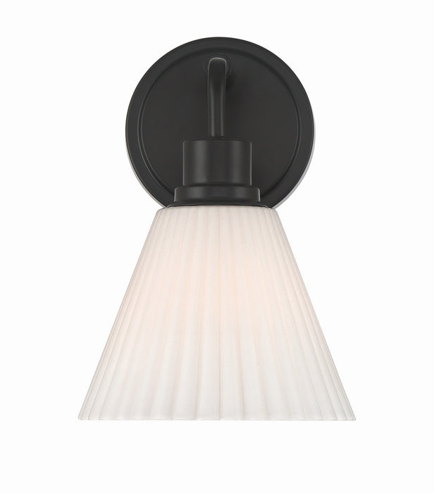 Craftmade - 62301-FB - One Light Wall Sconce - Pleated II - Flat Black