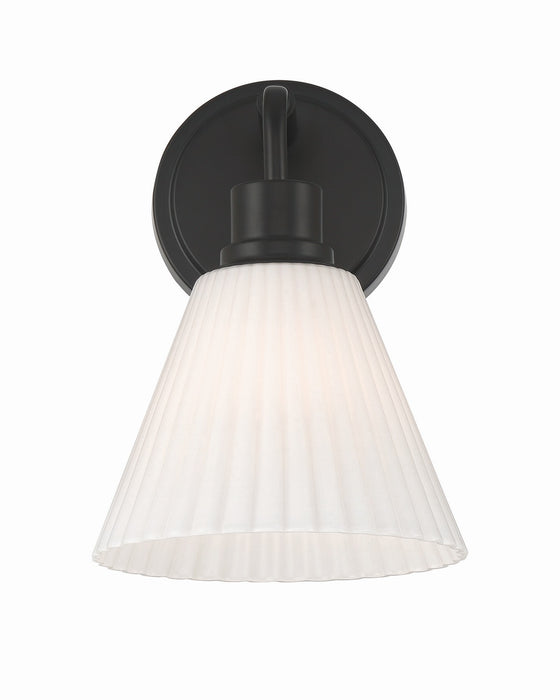 Craftmade - 62301-FB - One Light Wall Sconce - Pleated II - Flat Black