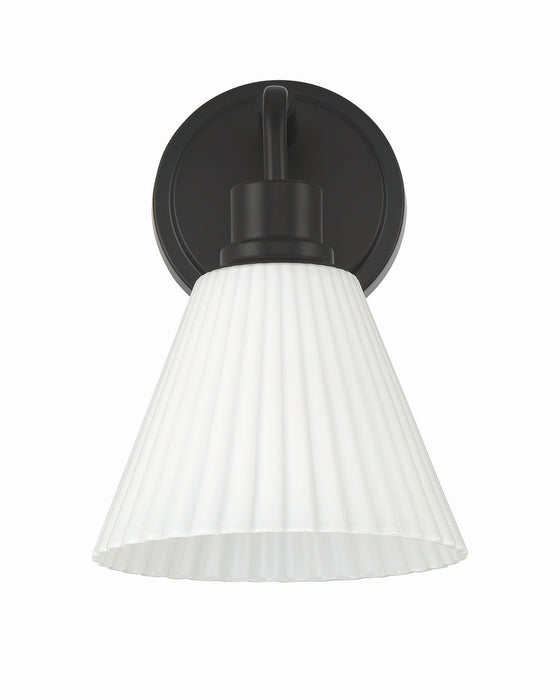 Craftmade - 62301-FB - One Light Wall Sconce - Pleated II - Flat Black