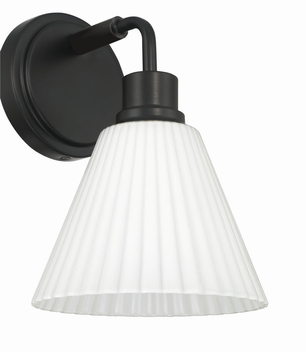 Craftmade - 62301-FB - One Light Wall Sconce - Pleated II - Flat Black