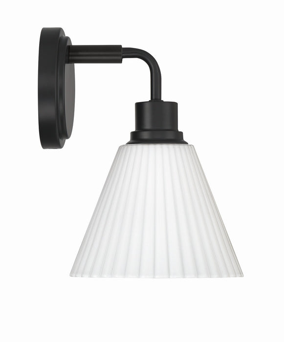 Craftmade - 62301-FB - One Light Wall Sconce - Pleated II - Flat Black