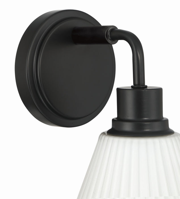 Craftmade - 62301-FB - One Light Wall Sconce - Pleated II - Flat Black