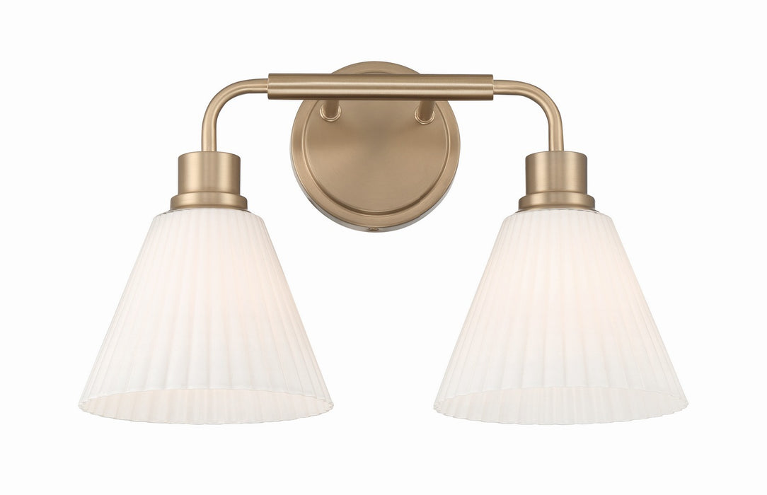 Craftmade - 62302-CPZ - Two Light Vanity - Pleated II - Premium Bronze