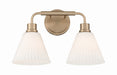 Craftmade - 62302-CPZ - Two Light Vanity - Pleated II - Premium Bronze