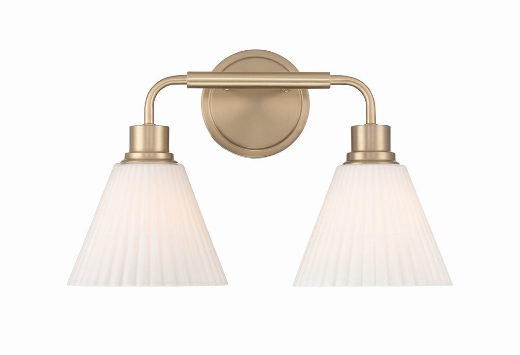 Craftmade - 62302-CPZ - Two Light Vanity - Pleated II - Premium Bronze