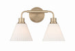 Craftmade - 62302-CPZ - Two Light Vanity - Pleated II - Premium Bronze