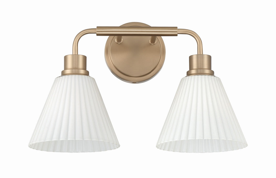 Craftmade - 62302-CPZ - Two Light Vanity - Pleated II - Premium Bronze