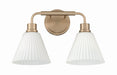Craftmade - 62302-CPZ - Two Light Vanity - Pleated II - Premium Bronze