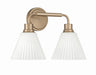 Craftmade - 62302-CPZ - Two Light Vanity - Pleated II - Premium Bronze